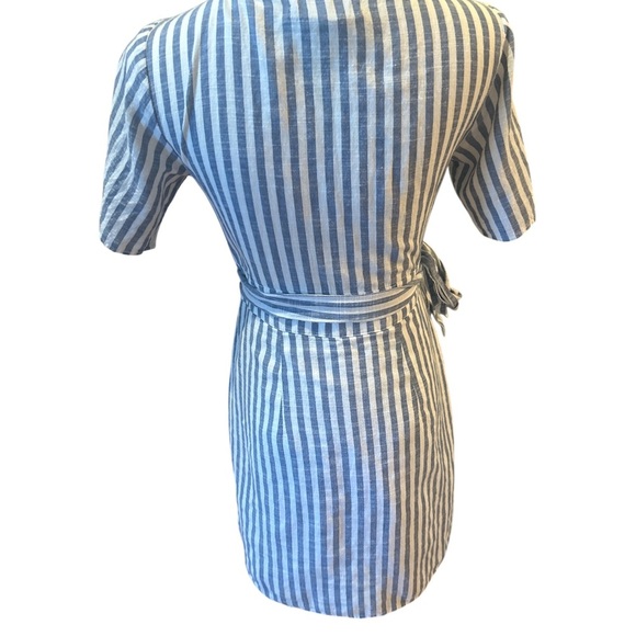 Abercrombie & Fitch XS Striped Button Front Mini Cotton Coastal dress - Picture 3 of 7